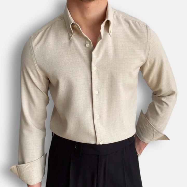 Chemise de bureau décontractée à manches longues