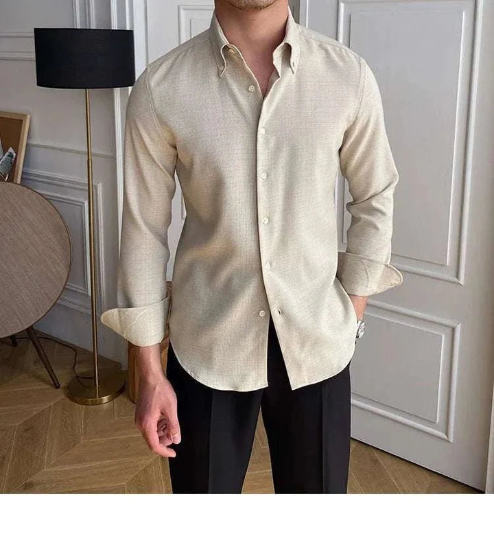 Chemise de bureau décontractée à manches longues