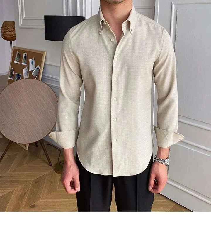 Chemise de bureau décontractée à manches longues