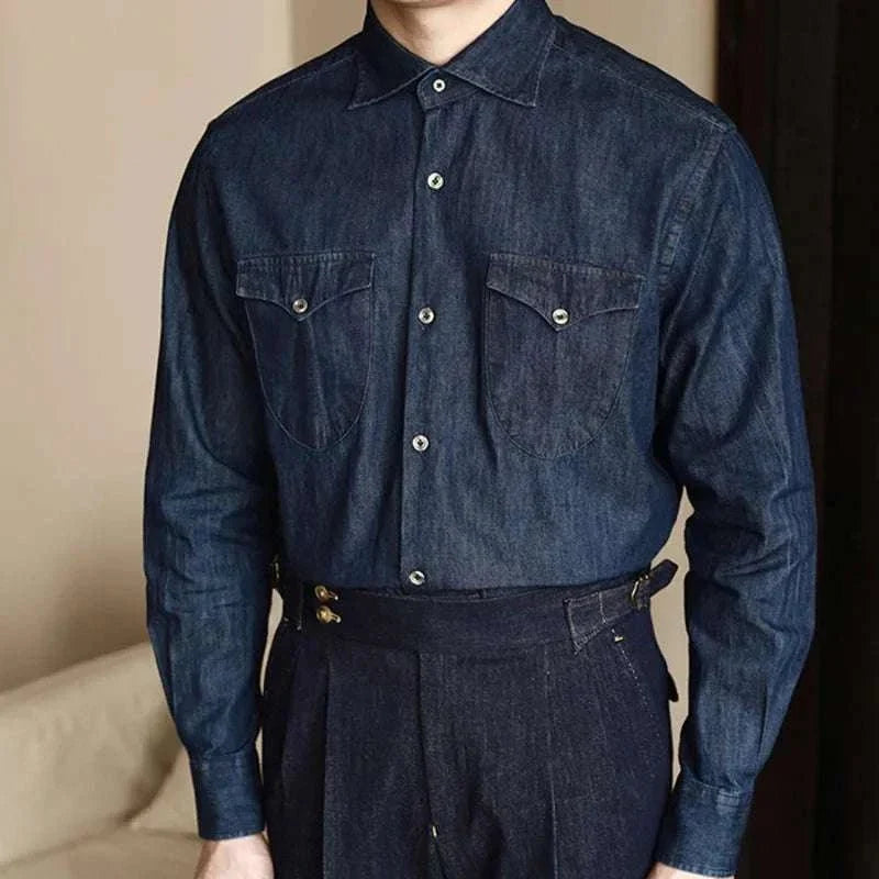 Chemise premium de bureau en denim