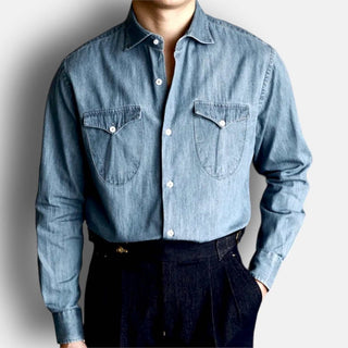Chemise premium de bureau en denim