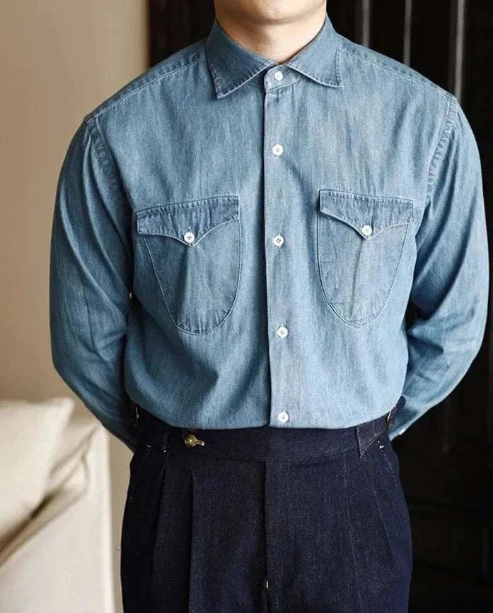 Chemise premium de bureau en denim