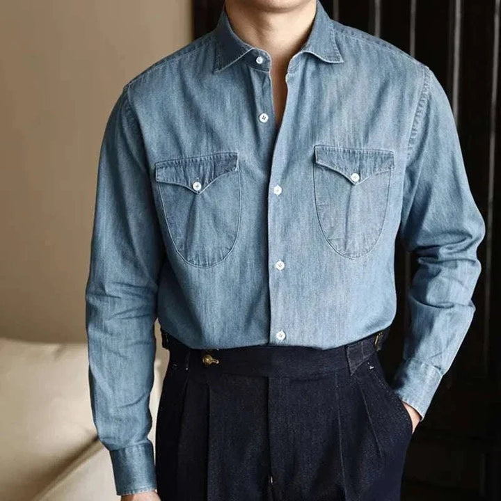 Chemise premium de bureau en denim