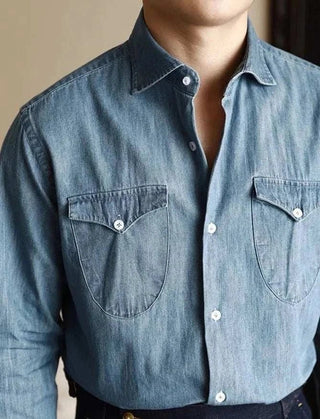 Chemise premium de bureau en denim