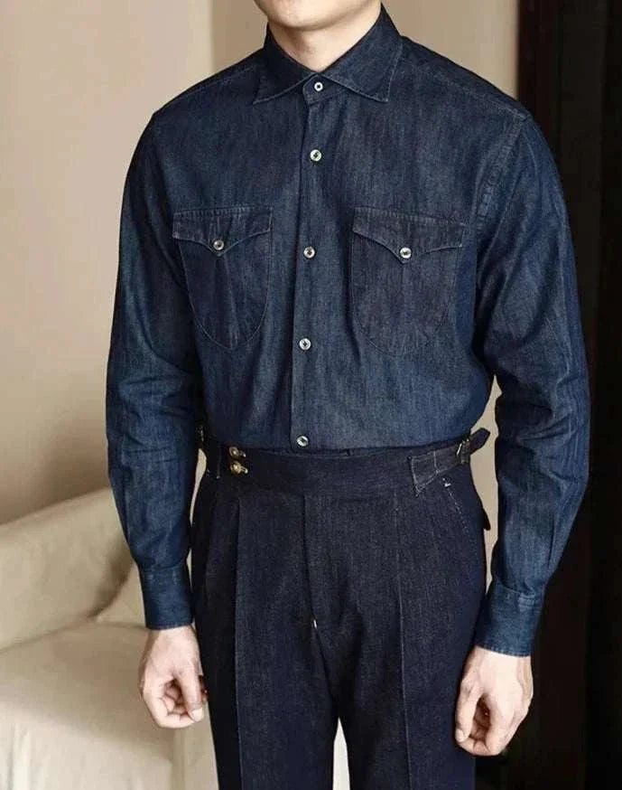 Chemise premium de bureau en denim