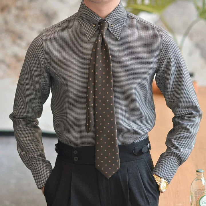 Chemise unie de bureau à manches longues