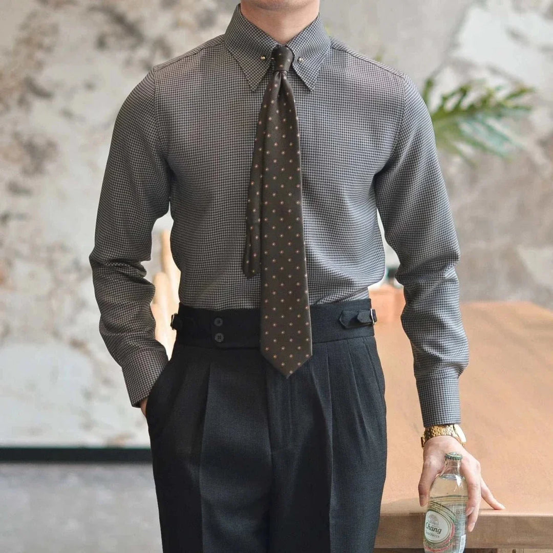 Chemise unie de bureau à manches longues