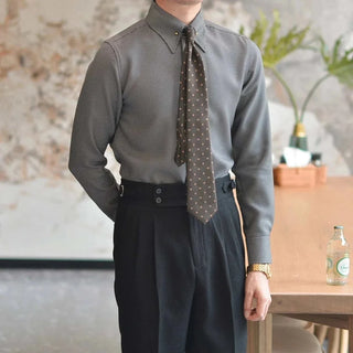 Chemise unie de bureau à manches longues