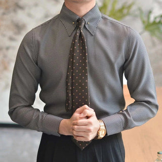 Chemise unie de bureau à manches longues