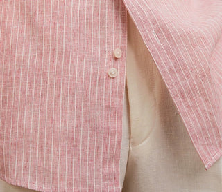 Chemise classique rayée en lin