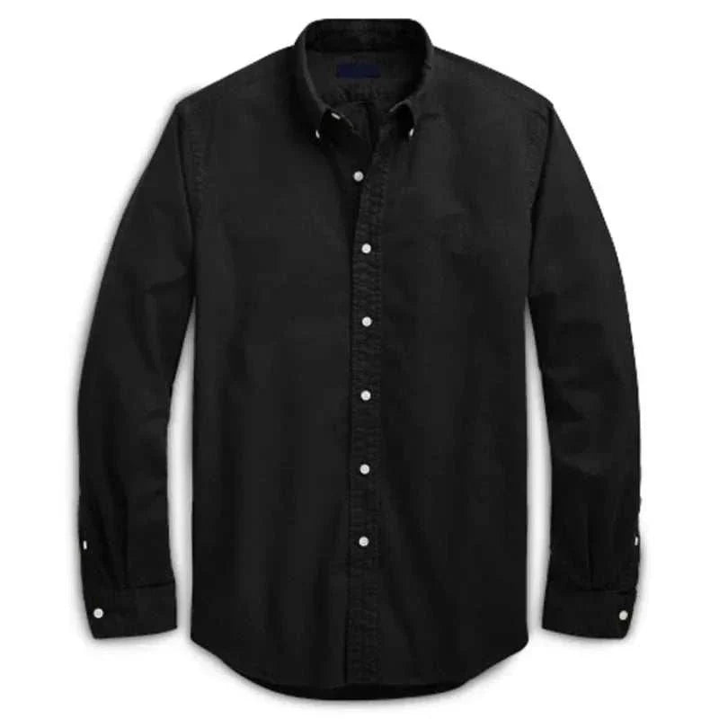 Chemise Oxford business décontractée en coton à manches longues