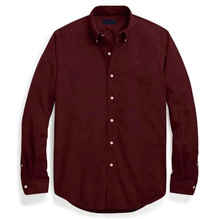 Chemise Oxford business décontractée en coton à manches longues