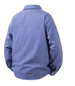 Chemise à microcarreaux et col pointu