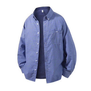 Chemise à microcarreaux et col pointu