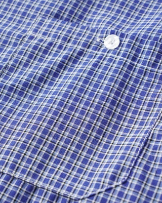 Chemise à microcarreaux et col pointu