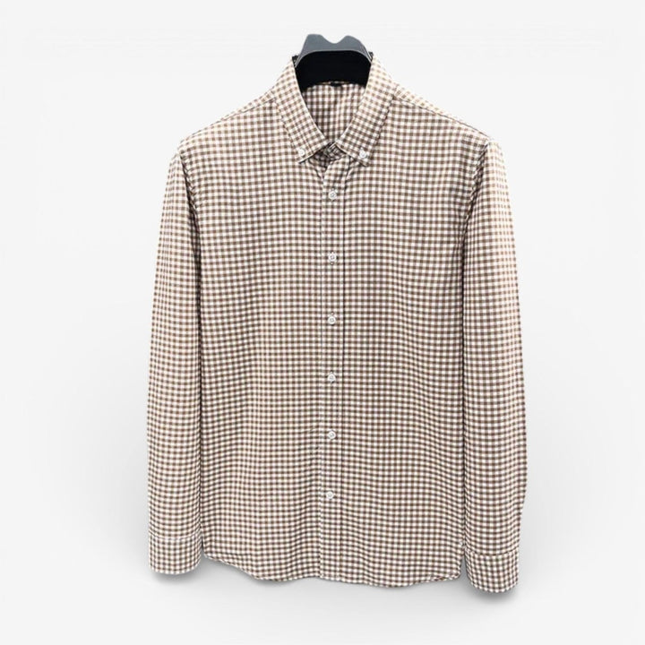 Chemise rétro décontractée à carreaux