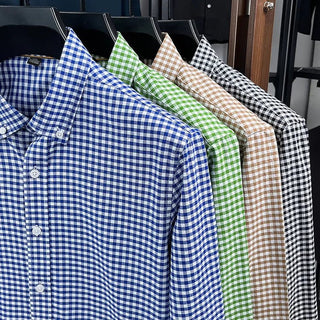 Chemise rétro décontractée à carreaux