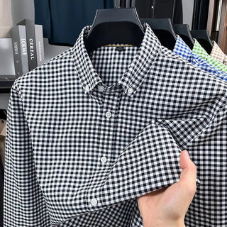 Chemise rétro décontractée à carreaux