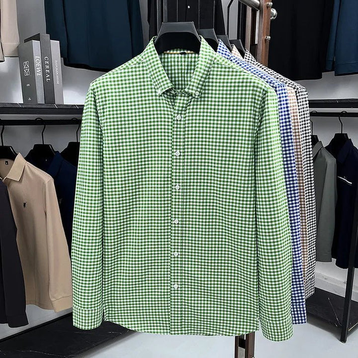 Chemise rétro décontractée à carreaux