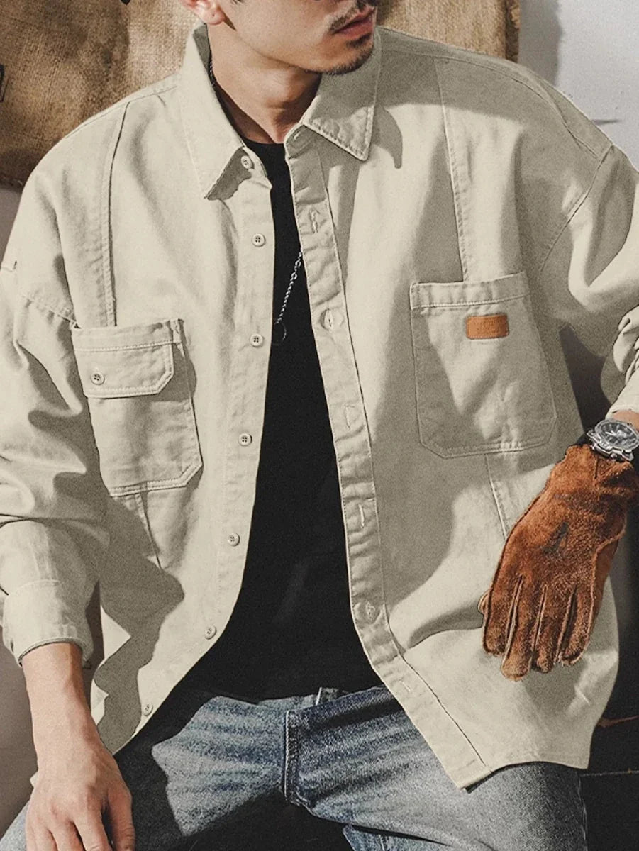 Chemise de travail oversize en coton