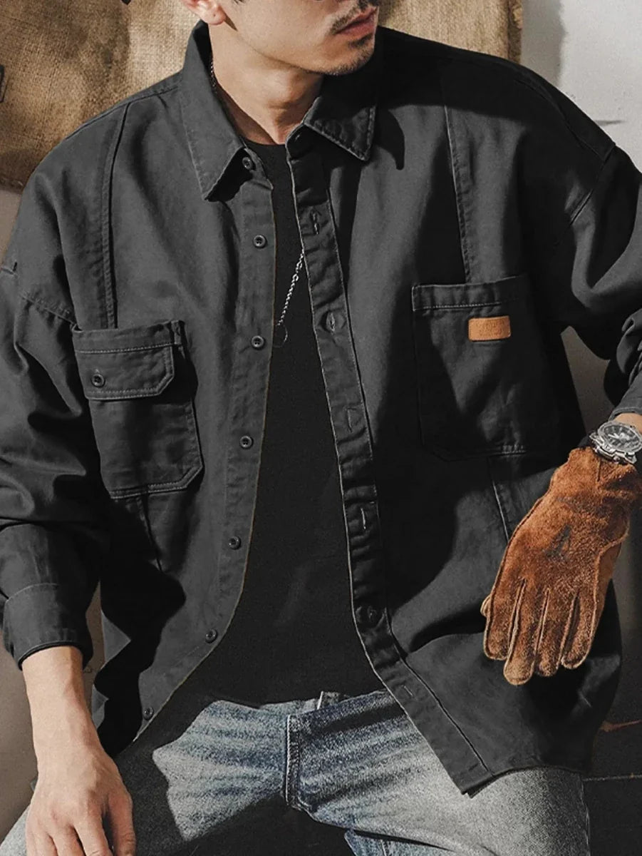 Chemise de travail oversize en coton