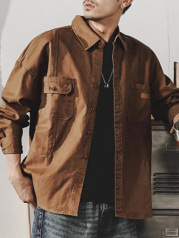 Chemise de travail oversize en coton