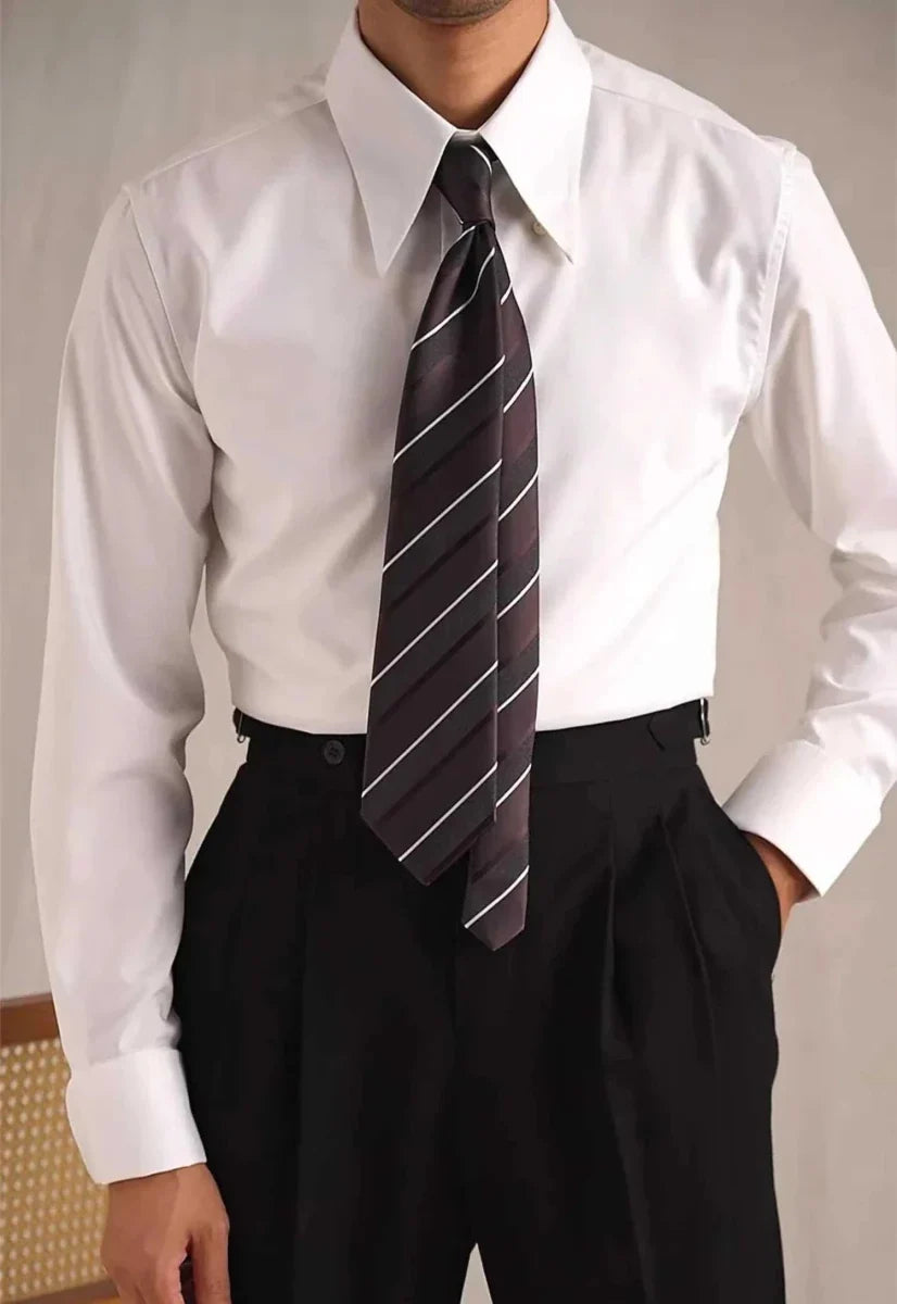 Chemise de smoking festive à manches longues