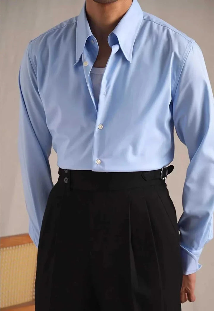 Chemise de smoking festive à manches longues