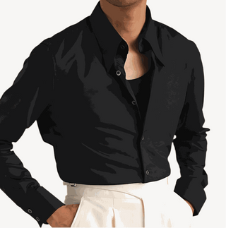 Chemise de smoking festive à manches longues
