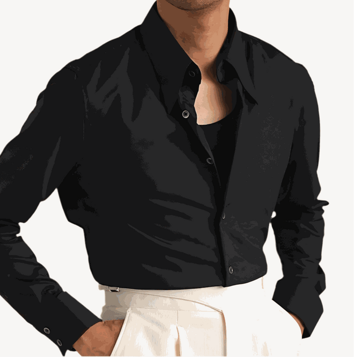 Chemise de smoking festive à manches longues