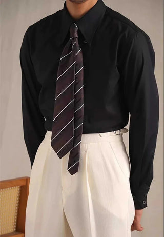 Chemise de smoking festive à manches longues