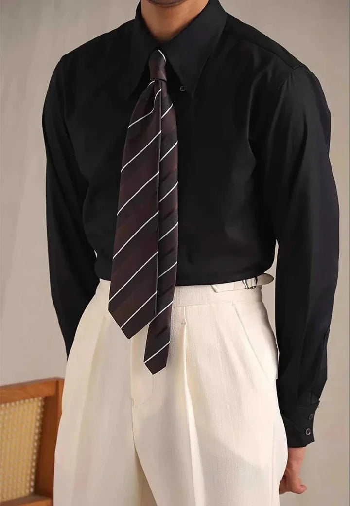 Chemise de smoking festive à manches longues