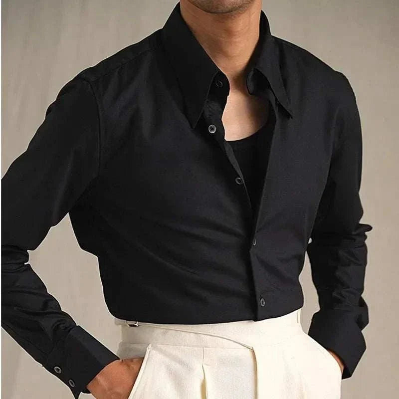 Chemise de smoking festive à manches longues