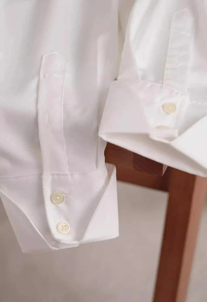 Chemise de smoking festive à manches longues