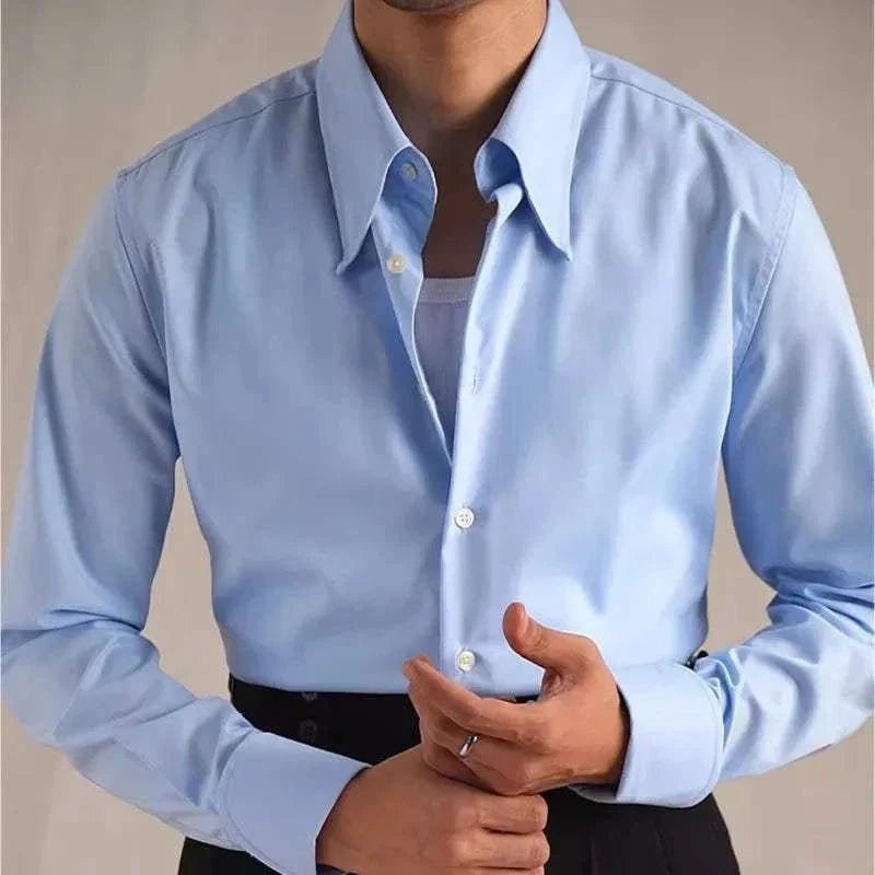 Chemise de smoking festive à manches longues