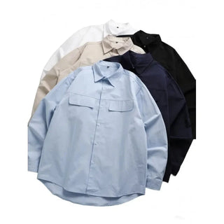 Surchemise en coton à manches longues et doubles poches