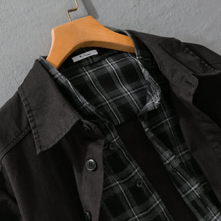 Surchemise rétro doublée à carreaux