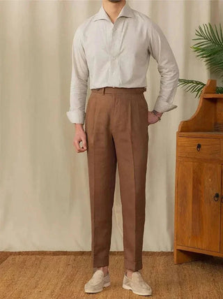 Chemise décontractée à col monobloc et manches longues