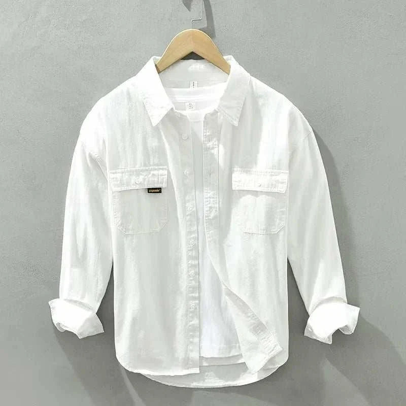 Chemise décontractée de printemps en pur coton