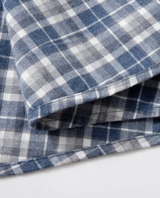 Chemise à carreaux en pur coton à manches longues