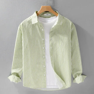 Chemise classique rayée en pur coton
