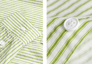 Chemise classique rayée en pur coton