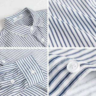 Chemise classique rayée en pur coton