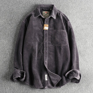 Chemise américaine en pur coton et velours côtelé