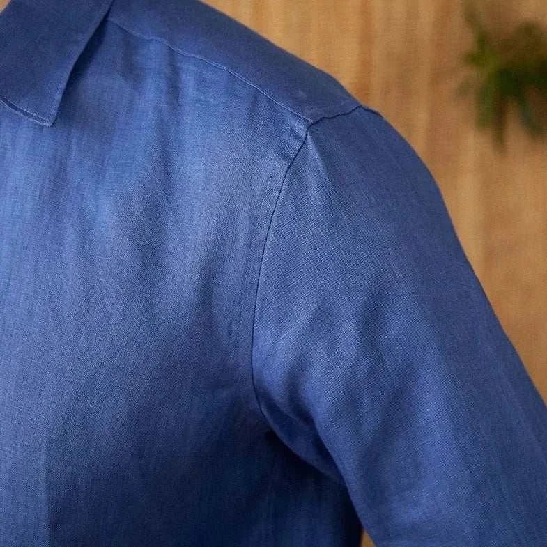 Chemise décontractée en lin coupe ample à manches longues