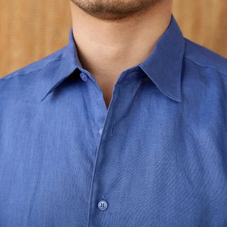Chemise décontractée en lin coupe ample à manches longues