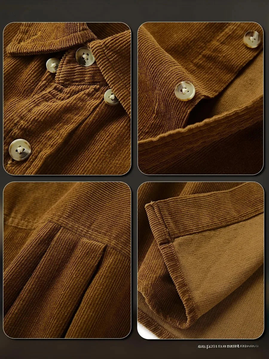 Chemise américaine rétro à manches longues