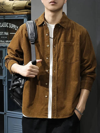 Chemise américaine rétro à manches longues