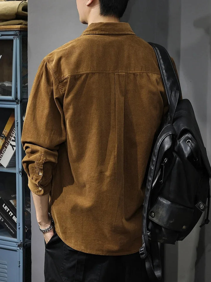 Chemise américaine rétro à manches longues