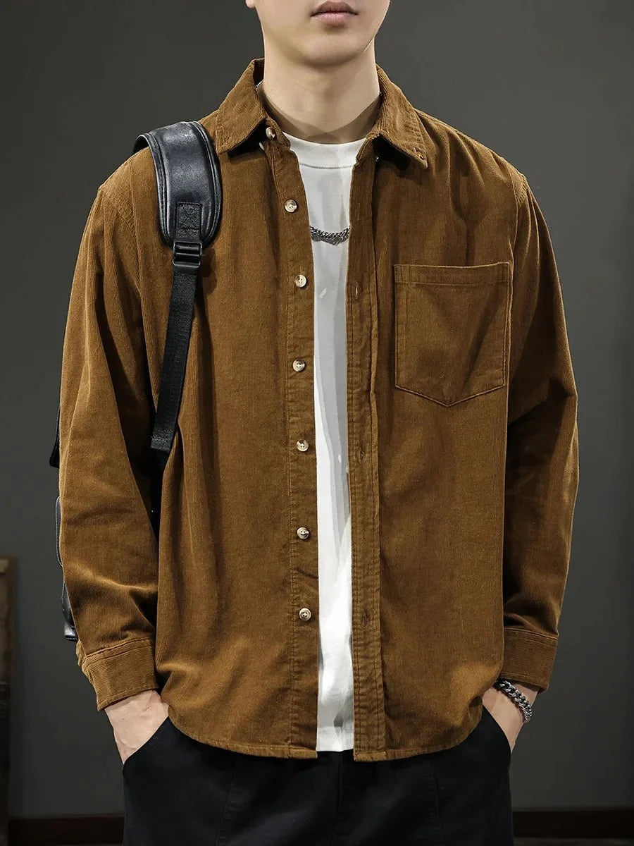 Chemise américaine rétro à manches longues